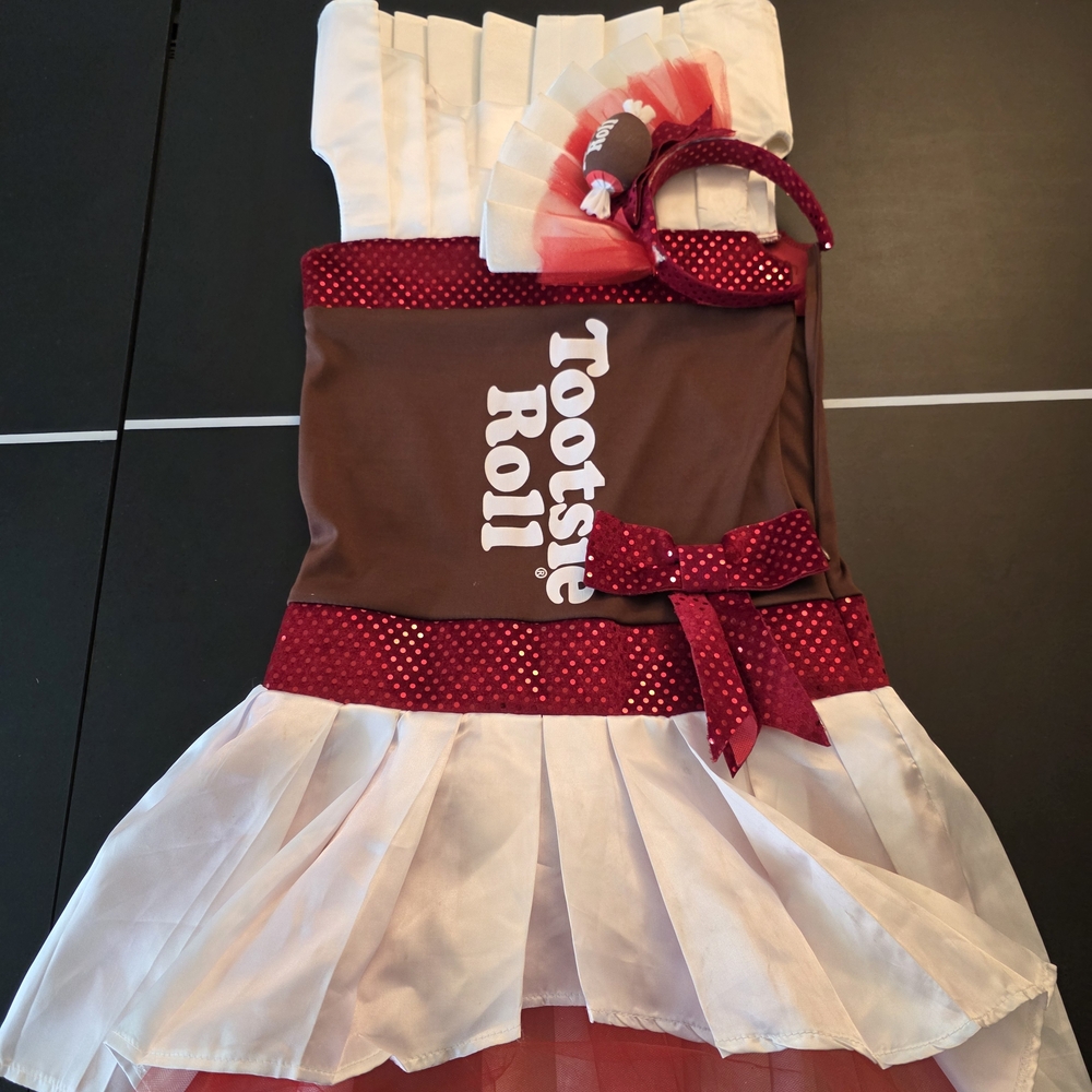 Chasing Fireflies Tootsie Roll Costume with Red and White